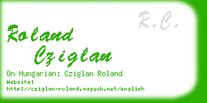 roland cziglan business card
